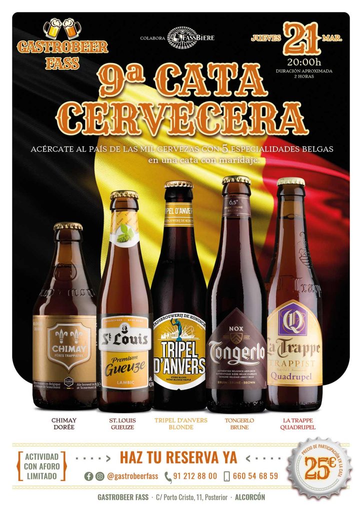 9ª Cata Cervecera Gastrobeer Fass Alcorcon. 21 de Marzo