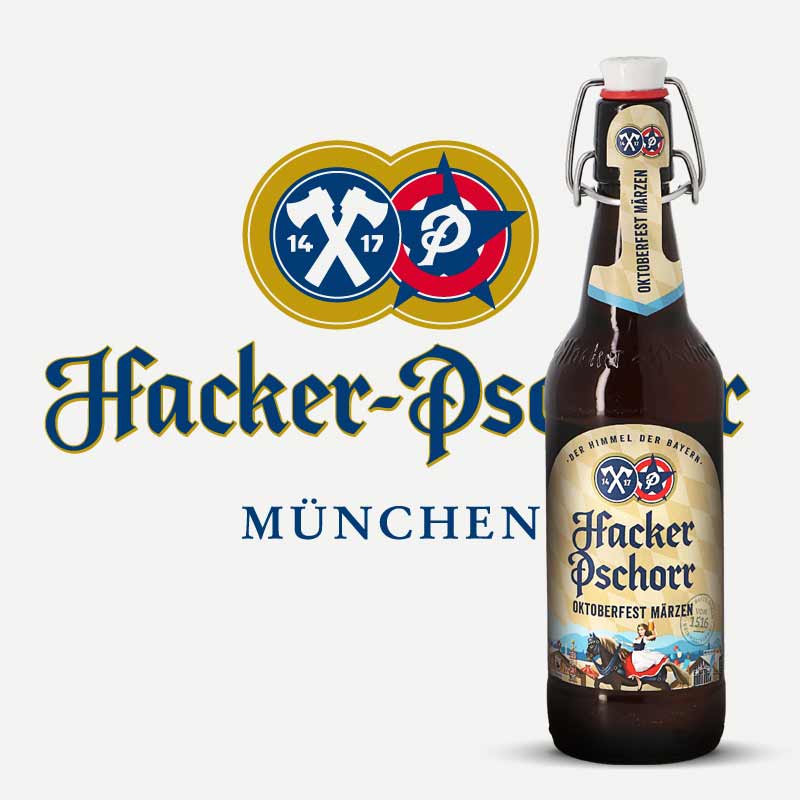 Fassbiere, importación de Cervezas Oktoberfest: Hacker-Pschorr.