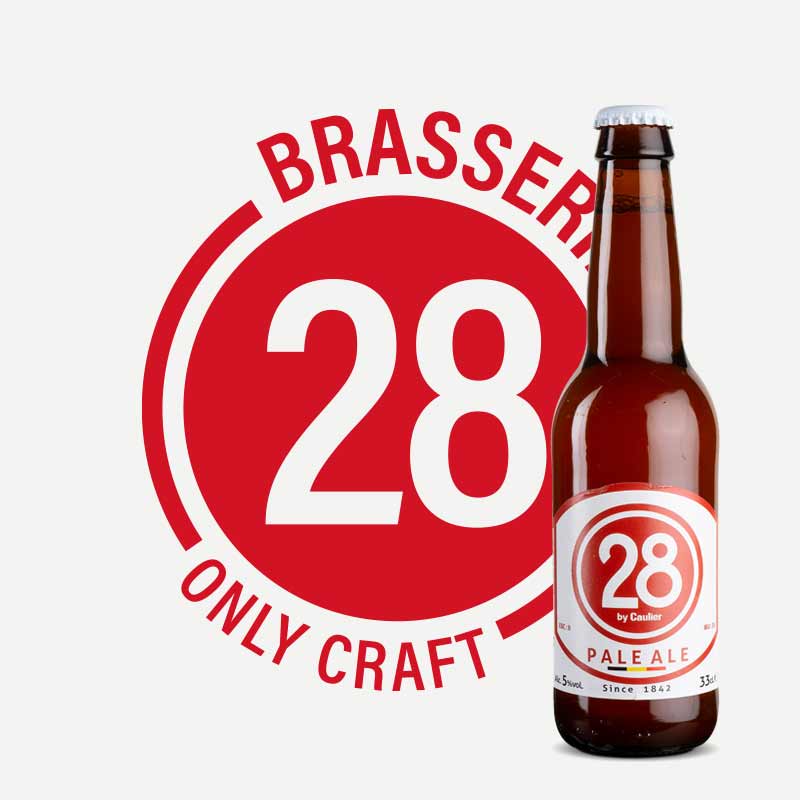 Marcas cerveceras artesanales y bajas en carbohidratos belgas de Brasserie 28 en Fassbiere, importación de cervezas 28 by Caulier.