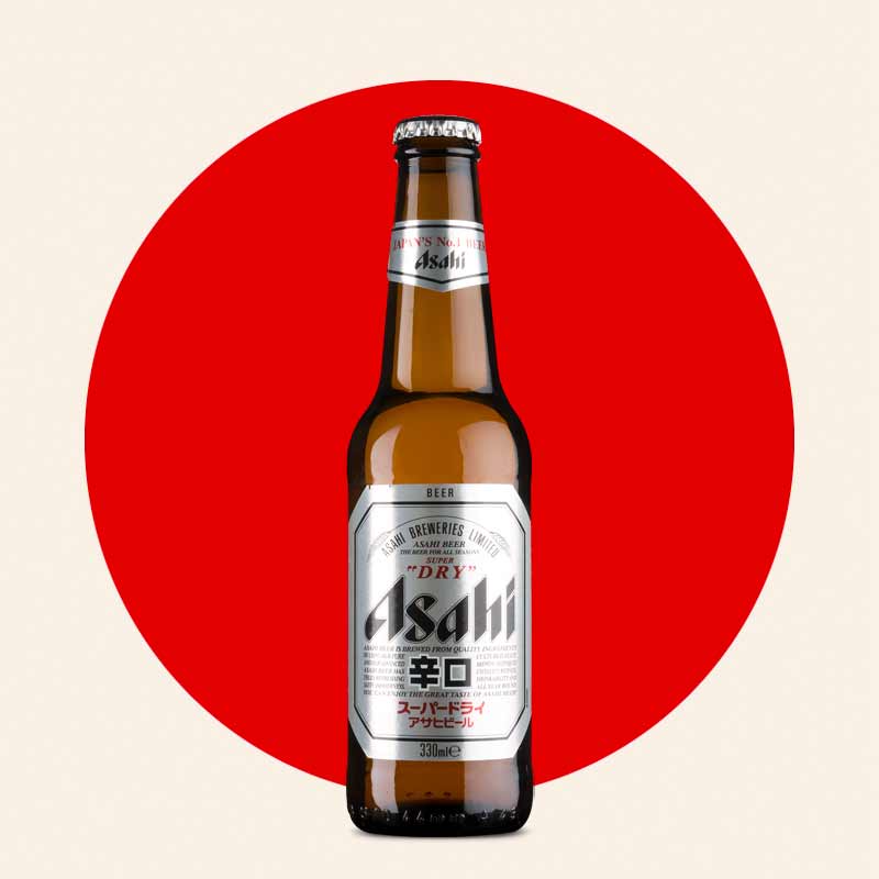 Cervezas del Japón en Fassbiere: Cerveza Asahi Super Dry.