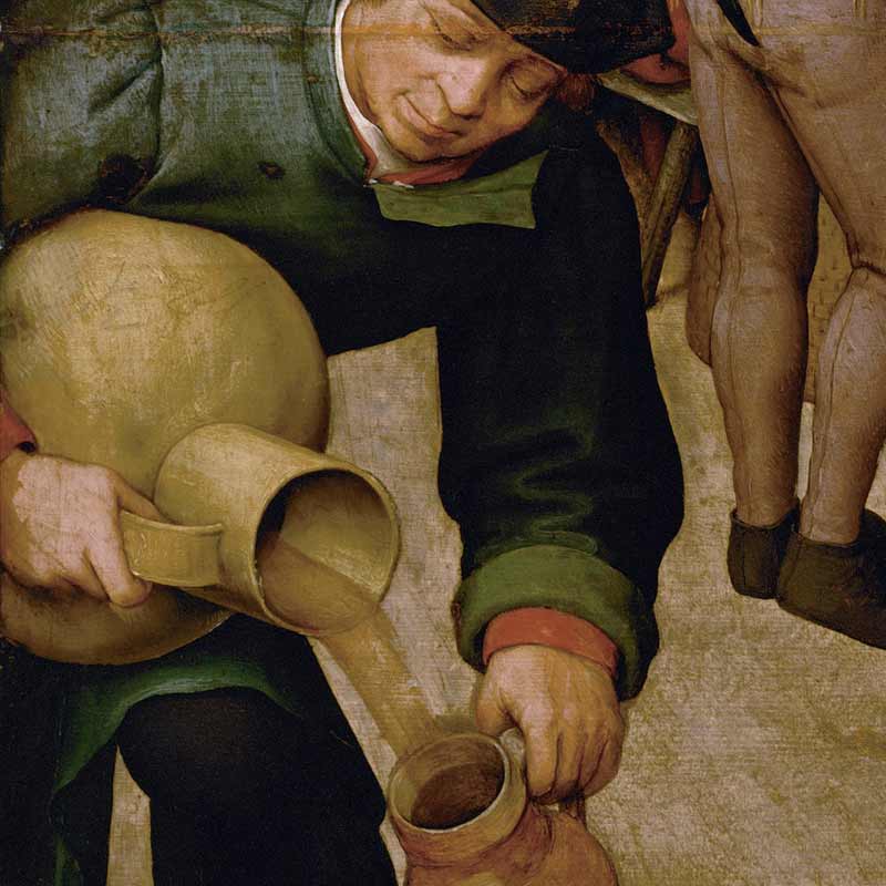 "La boda campesina" PIeter Brueghel "El Viejo". 1568. Detalle