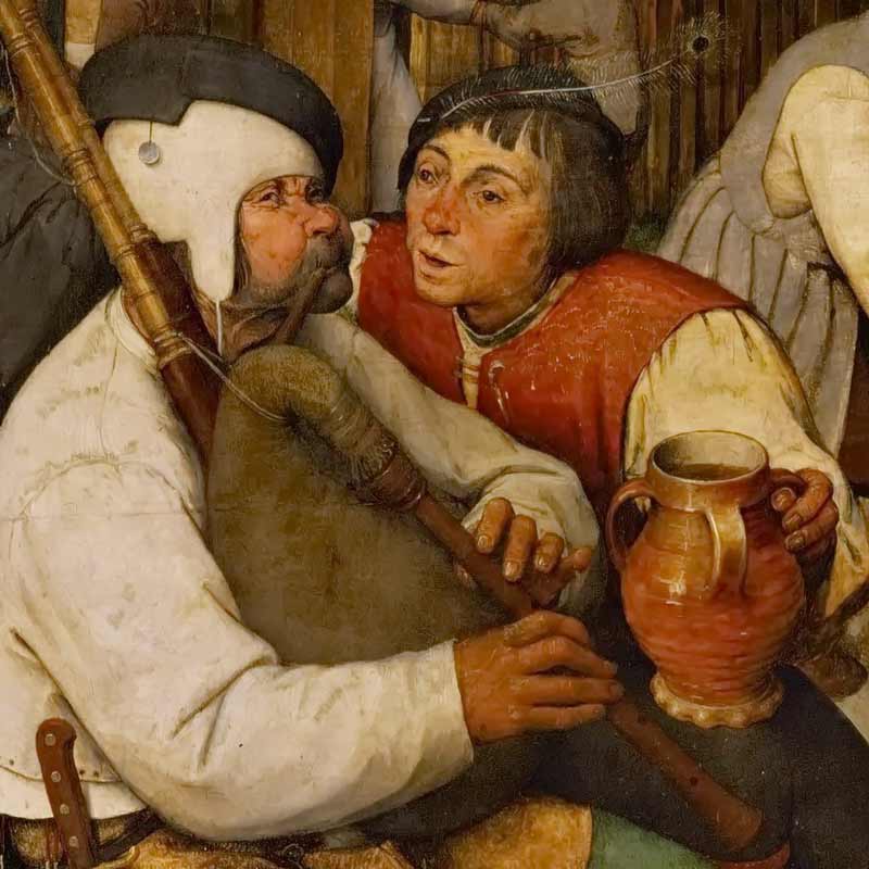"La danza campesina" PIeter Brueghel "El Viejo". 1568. Detalle